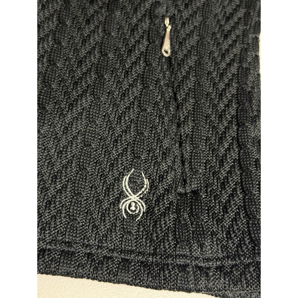 Spyder Jacket Women Size M Blue Cable Knit Textured Sweater Active Outdoors - Picture 7 of 12